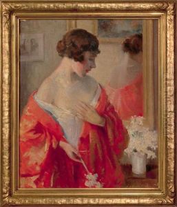 Portrait Of A Woman Wearing A Kimono