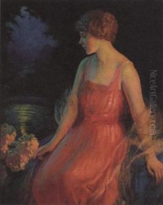 Seated Woman In Tranquil Garden Seated Woman In Tranquil Garden