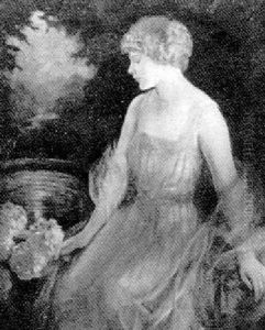 Lady With Hydrangeas