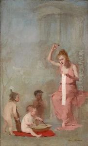 The Little Dancers (+ The Little Musicians; Pair) by Louis Henri Deschamps