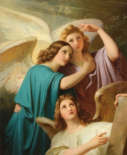 Easter - The Angels Of The Resurrection by Melchior Paul Von Deschwanden