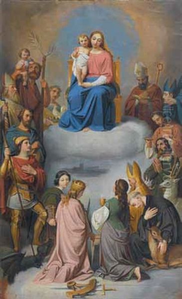 Thronende Madonna Umringt Von Den 14 Nothelfern - view 1