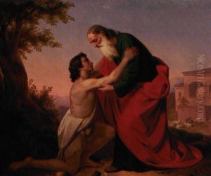 Den Barmhjertige Samaritan by Melchior Paul Von Deschwanden