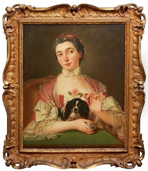 Portrait De Femme Avec Son Chien - view 1