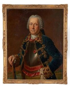 Portrait De Pierre Le Portier Du Saussay by Michel Hubert Descours