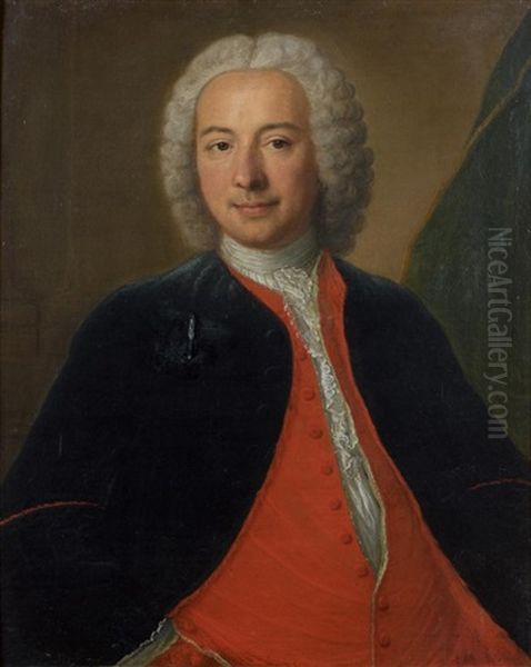 Portrait D'homme Au Gilet Rouge - view 1