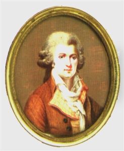 Portrait D'homme En Perruque Blanche, Redingote Brique Et Gilet Beige A Carreaux Rouges Portrait D'homme En Perruque Blanche, Redingote Brique Et Gilet Beige A Carreaux Rouges