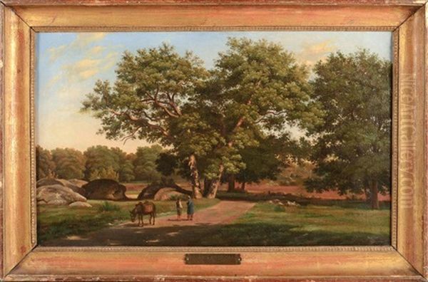 Conversation Devant Des Chenes A Fontainebleau - view 1