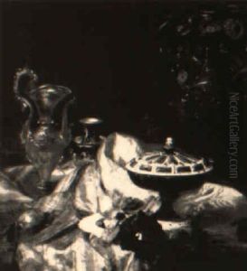 A Still Life With Ewer by Blaise Alexandre Desgoffe
