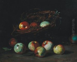 Still Life Of Fruit by Charles Felix Edouard Deshayes
