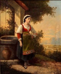 At The Well by Charles Felix Edouard Deshayes