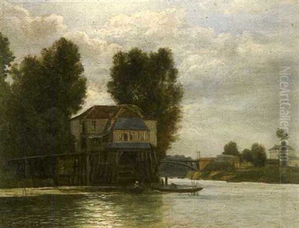 Barques De Pecheurs Sur Un Fleuve - view 1
