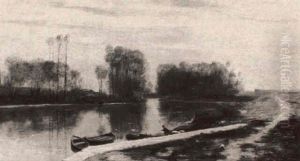 A Bend In The River by Charles Felix Edouard Deshayes