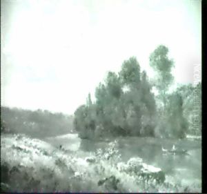 Flusslandschaft. Flusslandschaft.