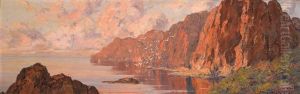 Vue De La Cote Algerienne by Eugene F. A. Deshayes