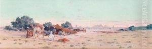 Campement, Environs De Kairouan by Eugene F. A. Deshayes