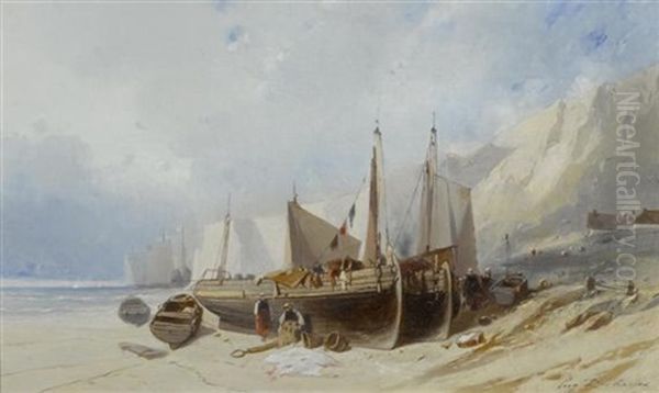 Kustenlandschaft Mit Fischerbooten - view 1