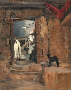 Entree De La Maison, Sud Algerien by Eugene F. A. Deshayes