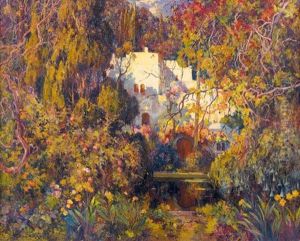 Villa Mauresque Dans Un Jardin A Alger by Eugene F. A. Deshayes