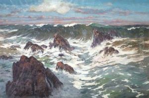 Les Vagues Devant Sidi Ferruch by Eugene F. A. Deshayes