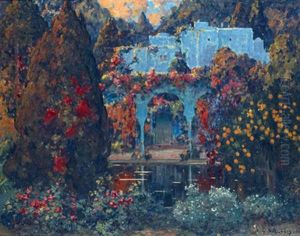 Villa Et Jardin D'alger by Eugene F. A. Deshayes