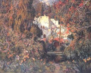 Villa Mauresque Dans Un Jardin D'alger by Eugene F. A. Deshayes