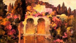 Villa Mauresque Dans Un Jardin Fleuri, Alger by Eugene F. A. Deshayes
