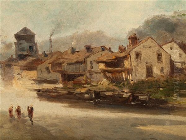 Town On The River Bank - view 1