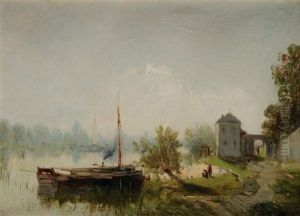 Le Bateau-lavoir by Eugene Deshayes