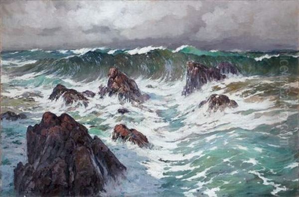 Vague Sur Les Rochers - view 1