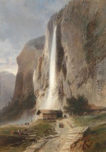 Der Staubbachfall Im Lauterbrunnental