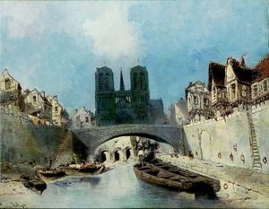 Paris, Notre-dame by Eugene Deshayes