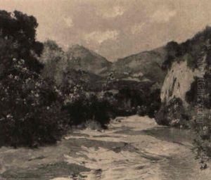 Provencalische Gebirgslandschaft by Eugene Deshayes