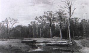 Der Wald Von Fontainebleau by Eugene Deshayes
