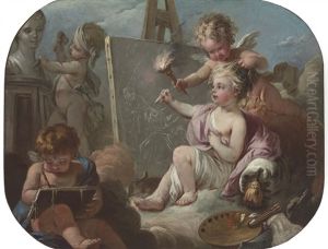 An Allegory Of The Arts by Jean Baptiste Henri Deshays