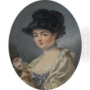 Portrait Of A Woman With A Flower Portrait Of A Woman With A Flower