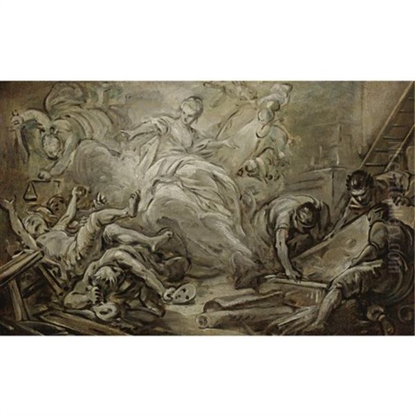 The Arts Triumphant Over The Vices - view 1