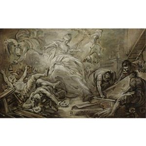 The Arts Triumphant Over The Vices by Jean Baptiste Henri Deshays