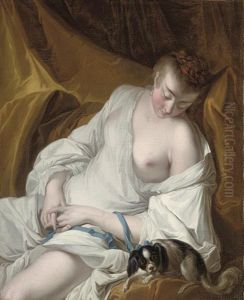 A Woman En Deshabille by Jean Baptiste Henri Deshays