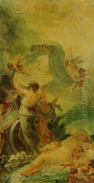 Venus Asleep Surrounded By Putti - view 1