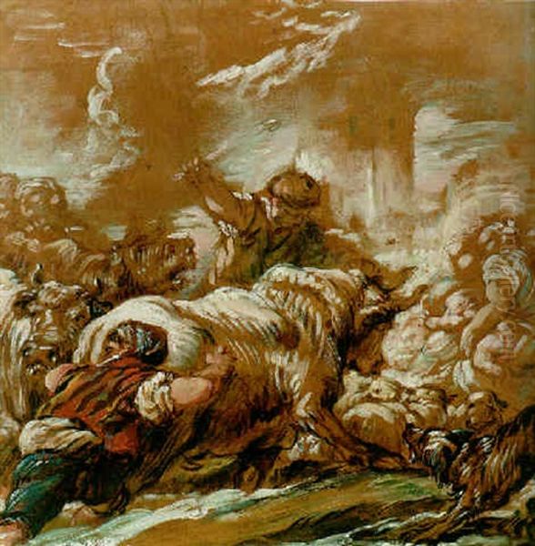 A Caravan Of Peasants And Animals - view 1