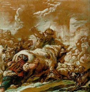 A Caravan Of Peasants And Animals