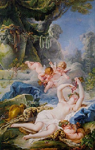 Erigone In A Fantastic Landscape With Four Putti - view 1