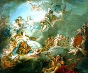 Minerva Heralding The Arrival Of The Arts, And The Vanquishing Of Medusa by Jean Baptiste Henri Deshays
