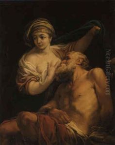 Cimon And Pero (roman Charity) by Jean Baptiste Henri Deshays