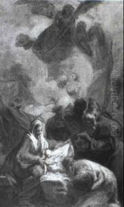 The Adoration Of The Kings - A Sketch by Jean Baptiste Henri Deshays