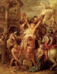 The Martydom Of St. Andrew by Jean Baptiste Henri Deshays