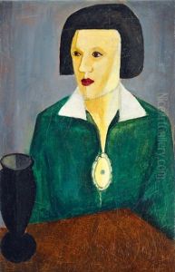 Lady With Bob Wearing A Brooch