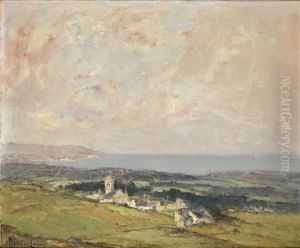 Village En Bord De Mer by Louis Marie Desire-Lucas