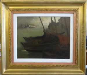 Barque A Saint Cado by Louis Marie Desire-Lucas
